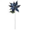 20" Blue Poinsettia 12" Flower 3/Bg