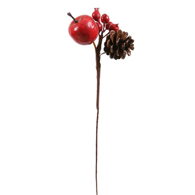 Apple/Berry/Pine Cone Pick 7.5" Stem