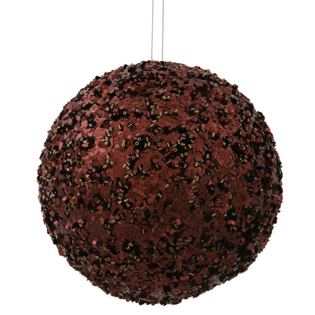 6" Chocolate Sparkle Sequin Ball