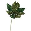 8" Green Sparkle Poinsettia Pick 6" Flwr