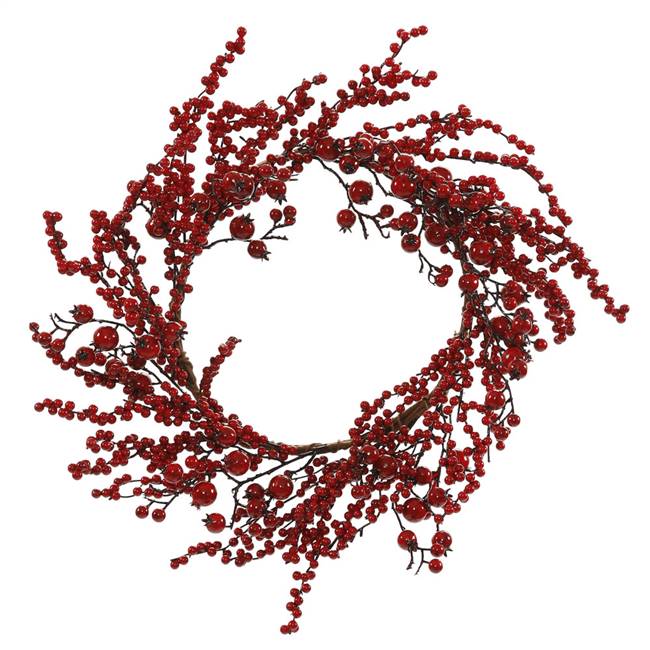 24" Mixed Red Gooseberry Berry Wreath