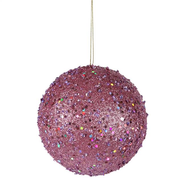 4.75" Lavender Jewel Ball W/String