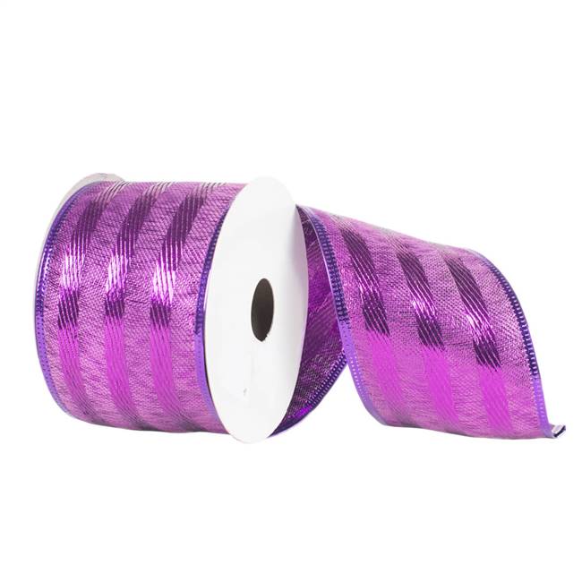 2.5" X 10yd Purple Striped