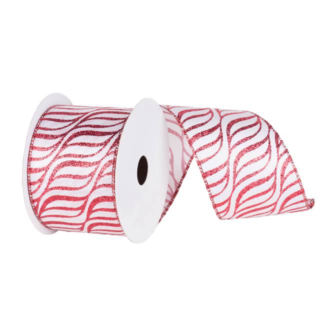 4" x 10yd White Red Zebra