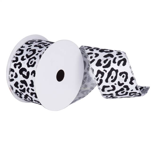 6" x 10yd Black and White Leopard