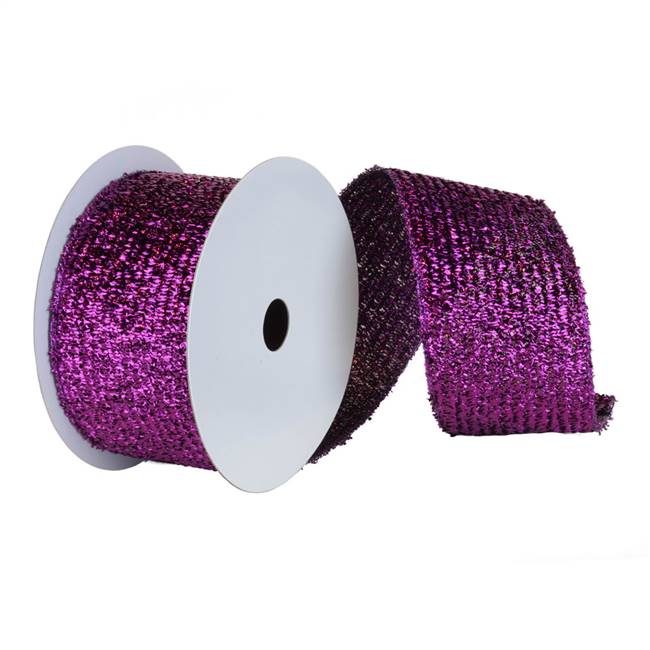 6" x 10yd  Purple Woven Metallic