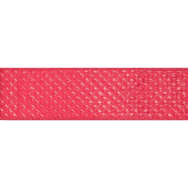 2.5" x 10Yd Red Quilted Lame Jacquard