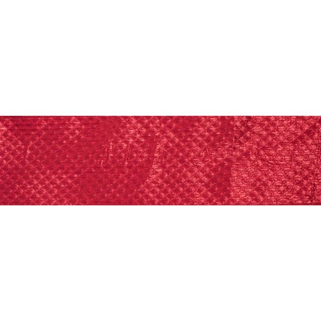 4" x 10Yd Red Quilted Lame Jacquard