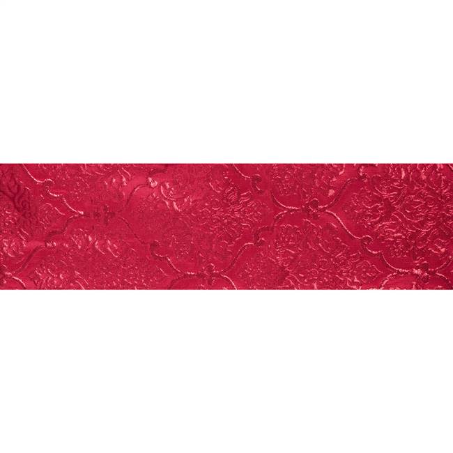 4" x 10Yd Red Red Damask Jacquard