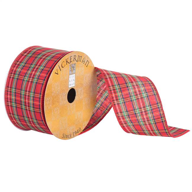 2.5" x 10yd Red Blue Grn Plaid