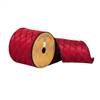 4"x10Yd Red Soft Woven Net Dupion Ribbon