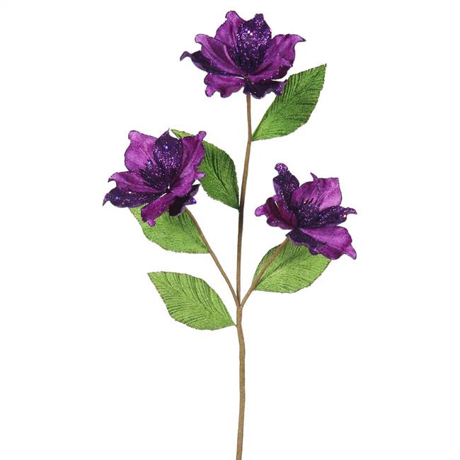 33" Purple Magnolia x3, 4" Flower, 6/Box