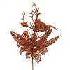13" Copper Poinsettia-Bird Pick 12/Bag