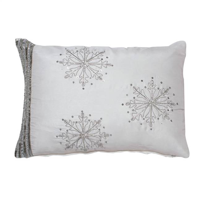 14" x 20" Banded Snowflake Pillow