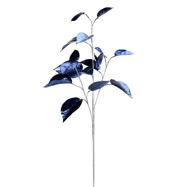 33" Blue Shiny Leaf Spray 2/Bag