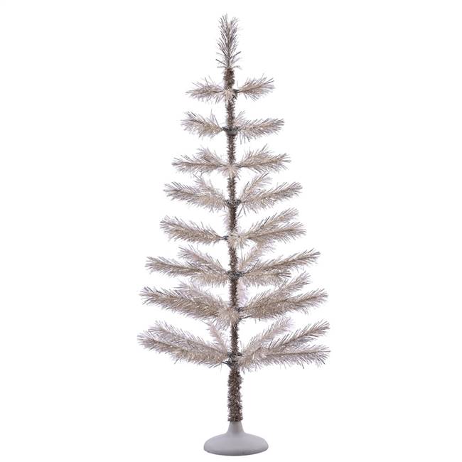 4' x 20" Champagne Feather Tree 52Tips
