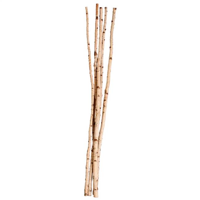 1" - 1.5"  x 72" Birch Poles x5 pcs