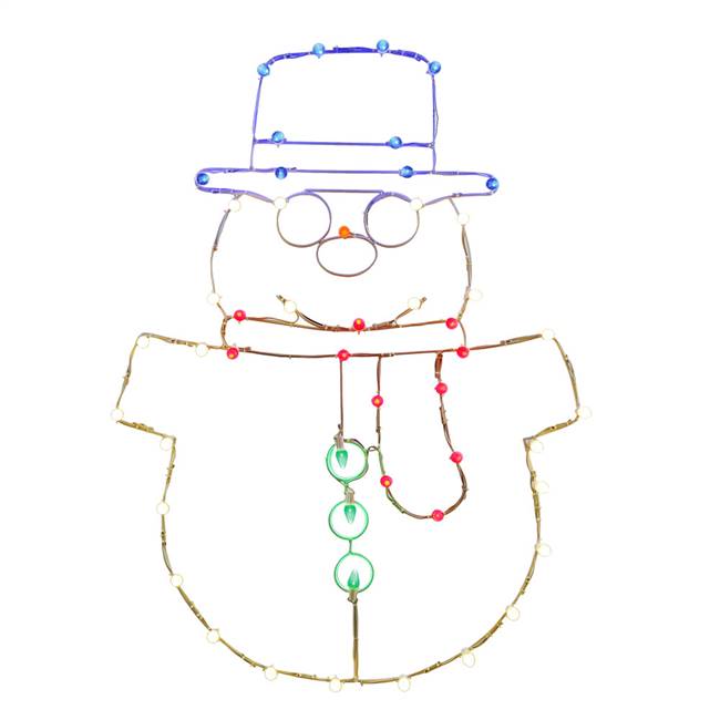 48" x 34" Snowman C7 Wire Motif