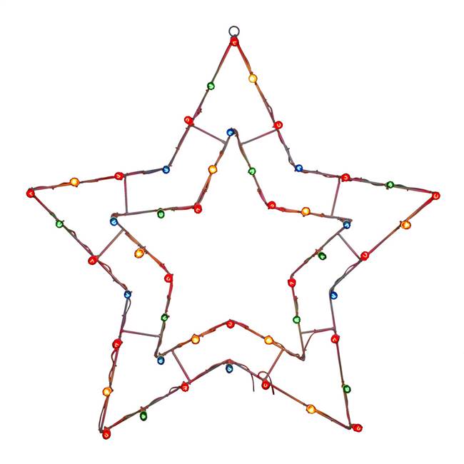 48" x 48" Multi 5 Pt Star C7 Wire Motif