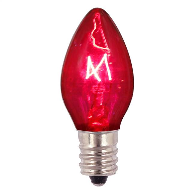 C7 Transparent Pink 130V 5W Bulbs