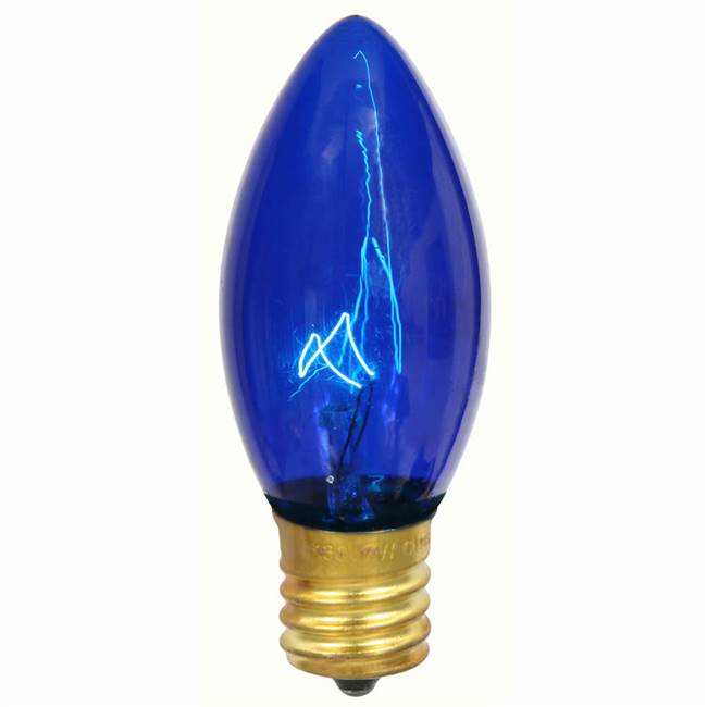 C9 Transparent Blue 7W 130V Bulb