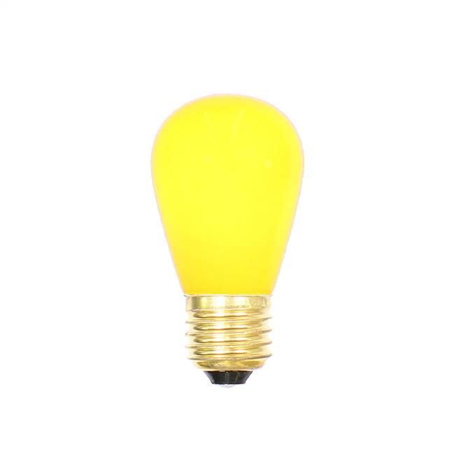 Yellow Ceramic Med Base 130V 11 Watt Bul