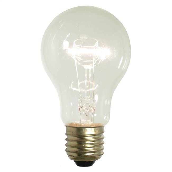 Clear Trans Med Base 130V 25 Watt Bulbs