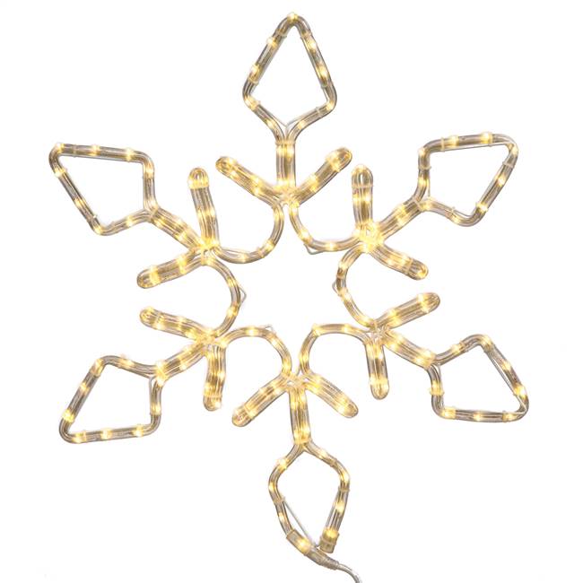 24" LED 130Lt PureWht Diamond Snowflake