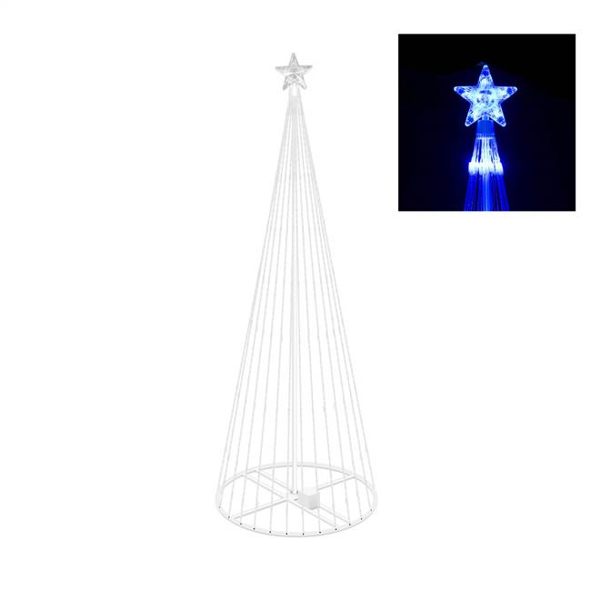 6' x 28" LED 200 Blue Light Show Tree