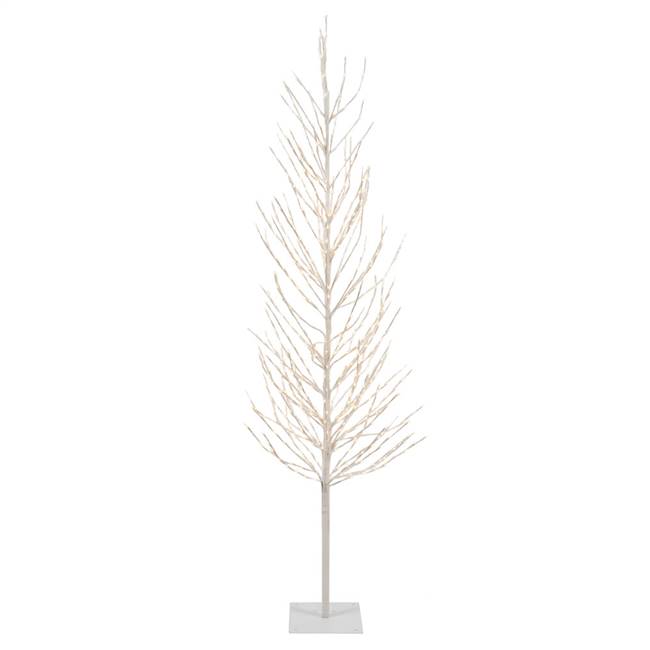 6' White Tree LED560 WmWht Flat Base