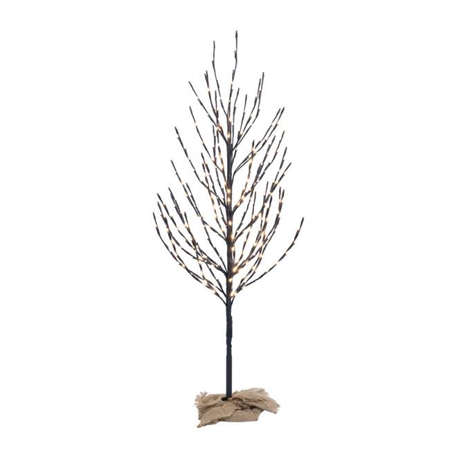 4' Brown Tree LED280 WmWht Flat Base