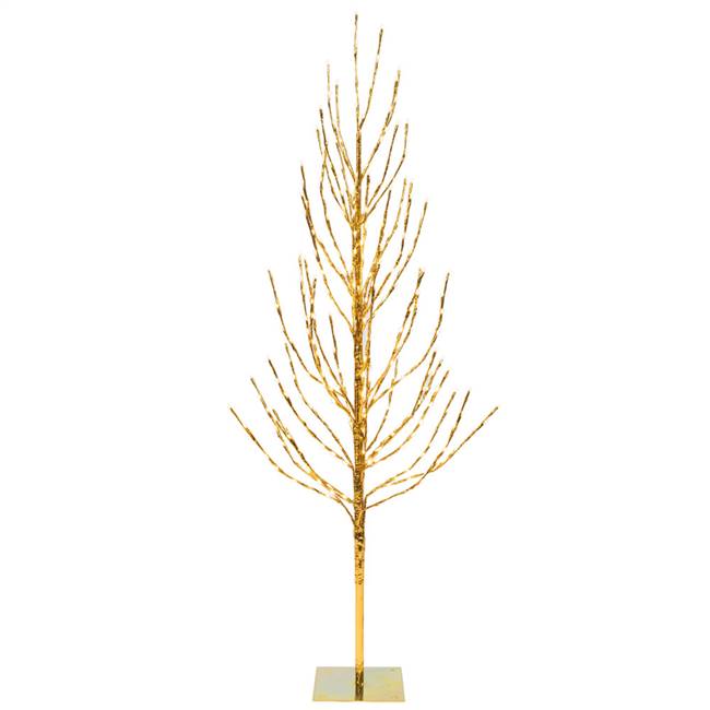 4' Gold Tree LED280 WmWht Flat Base