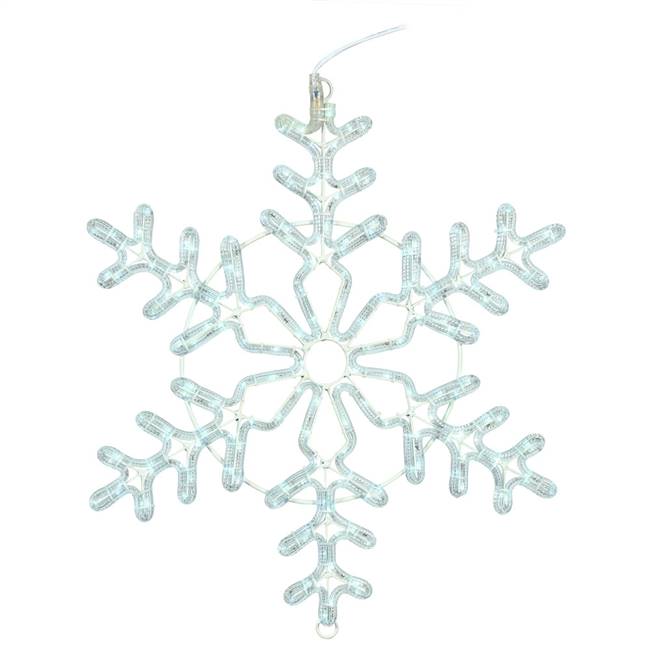 48" PureWht LED Forked Snowflake