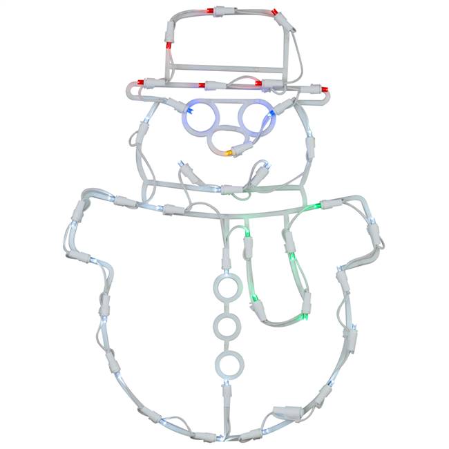 35Lt LEDSnowman Window Decor 17x12"