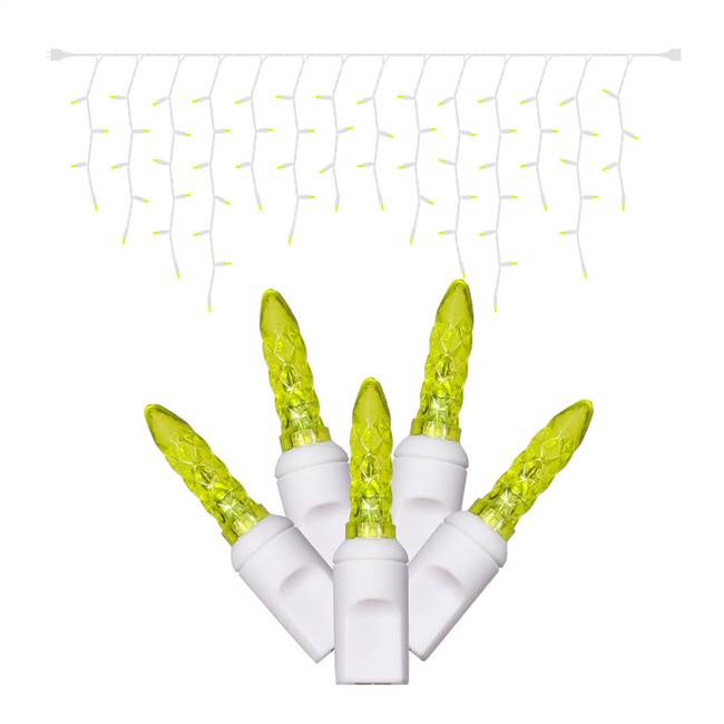 70Lt LED Lime/Ww M5 Icicle EC Set 9'L