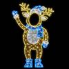 6.9' LED Blue Deer Photo Tinsel Motif