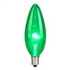 G32 LED Green Glass Transp E12 Bulb 25Bx