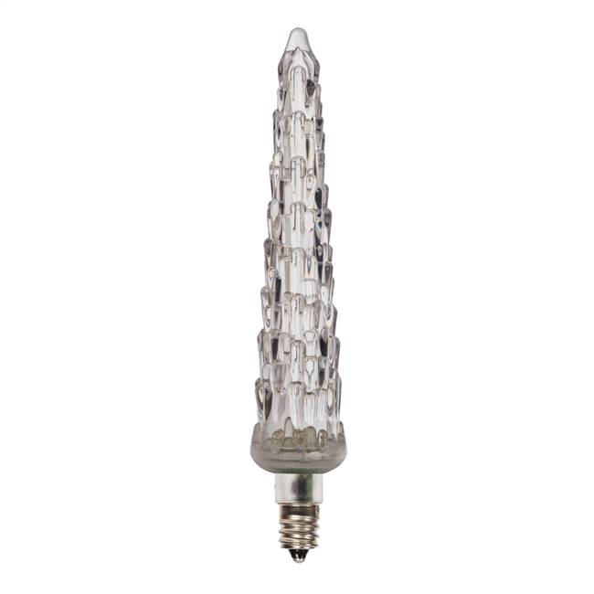 5" LED Pure Wht Icicle Bulb E12 .96W