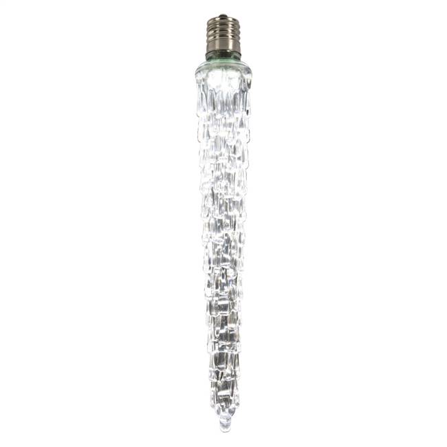 7" LED CoolWht Icicle Bulb E12 .96W