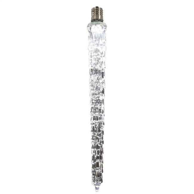 9" LEDCool Wht Falling Icicle Bulb E17