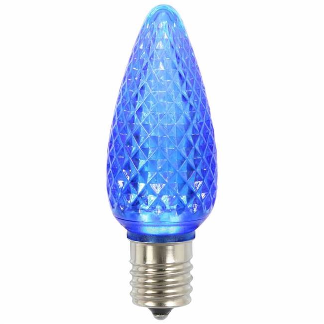 C9 Faceted LED Blue Bulb .96W