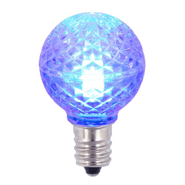 G30 Faceted LED Blue Bulb E12 .38W