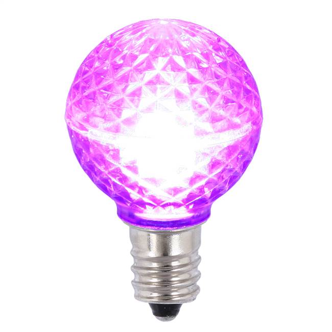 G30 Faceted LED Purple Bulb E12 .38W