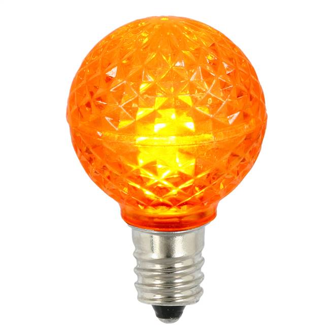 G30 Faceted LED Orange Bulb E12 .38W