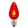 C7 Transparent LED Red Bulb .96W 130V