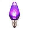 C7 Transparent LED Purple Bulb .96W 130V