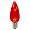 C9 Transparent LED Red Bulb .96W 130V