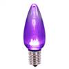 C9 Transparent LED Purple Bulb .96W 130V