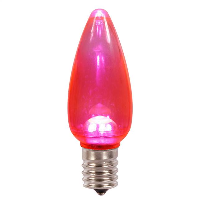 C9 Transparent LED Pink Bulb .96W 130V