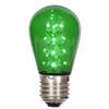 S14 LEDGreen Transp Bulb E26 Nk Base